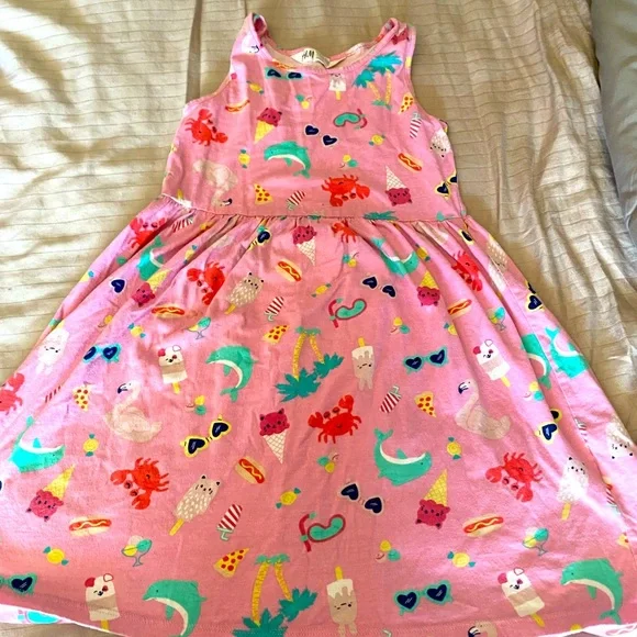 H&M patterned sleeveless jersey dress size 6-8